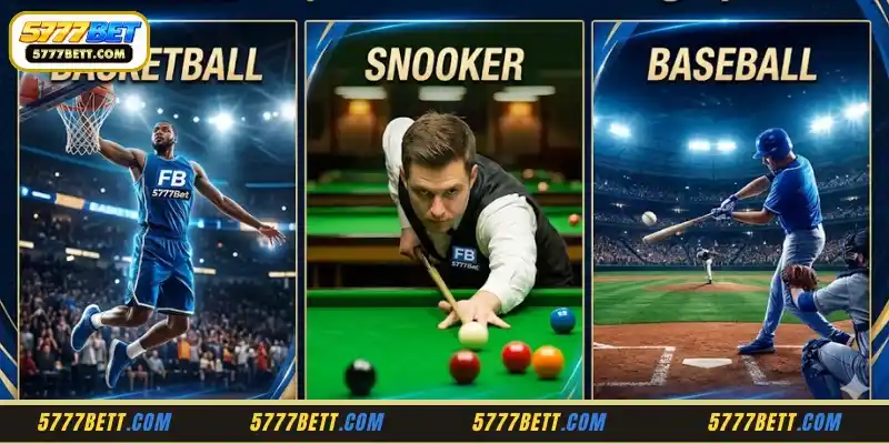 Experience 3 exciting sports at FB 5777Bet