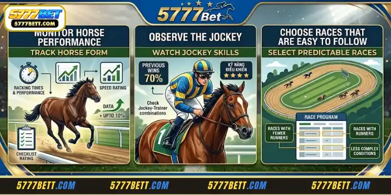 Learn effective horse racing betting tips at 5777Bet